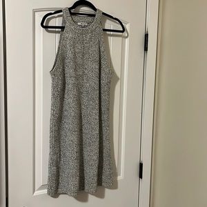 NWOT Madewell High Neck Gray Sweater Dress Size L